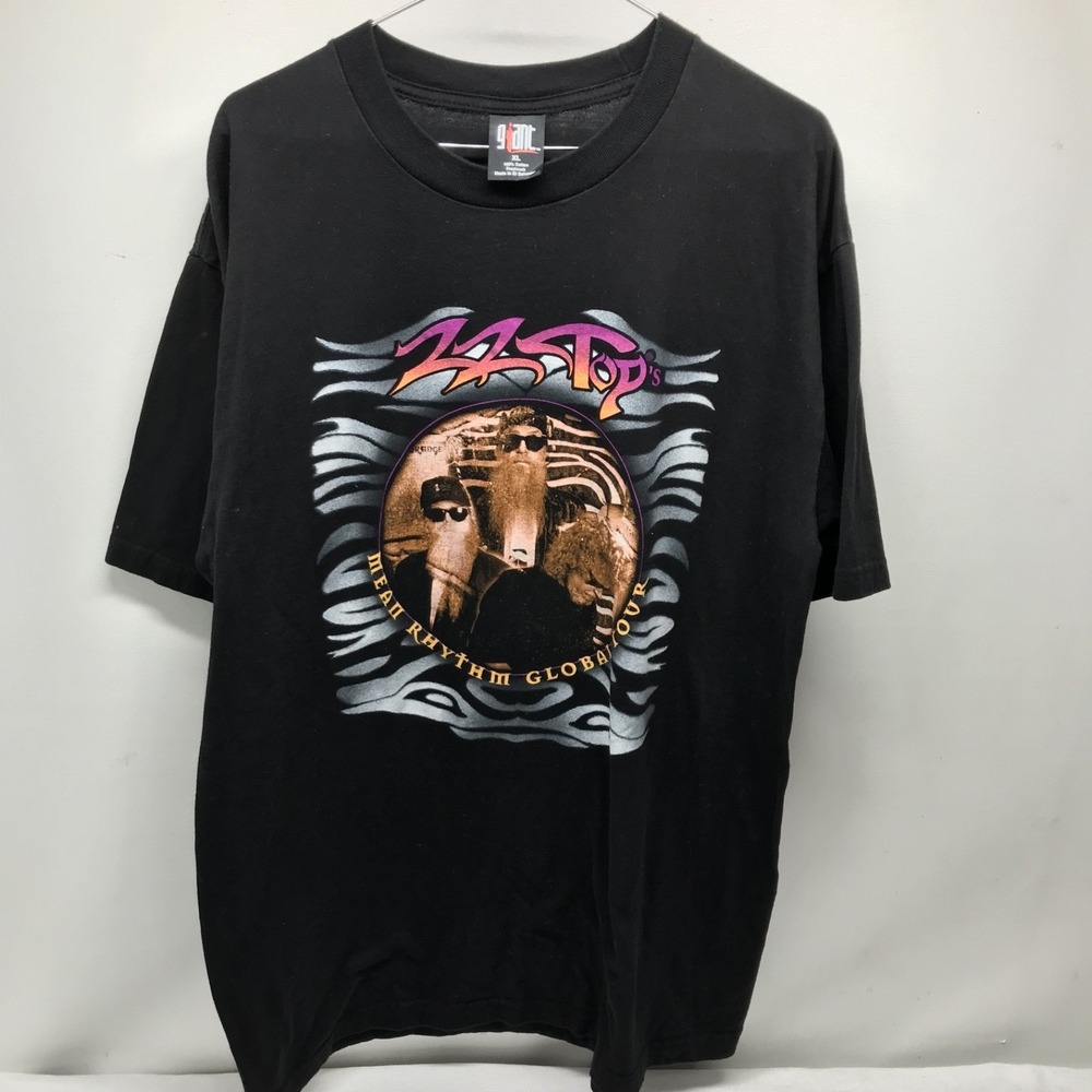 Vintage ZZ Top T Shirt XL Mean Rhythm Global Tour 1997 rock concert band tee VTG
